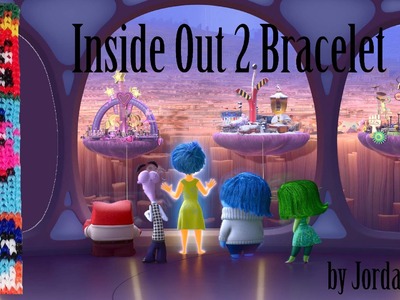 New Disney Inside Out 2 Bracelet - Rainbow. Alpha Loom - Anger, Bing Bong, Sadness - Grid Pattern
