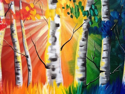 Painting for Beginners | Rainbow Tree's | ASL  Art sherpa