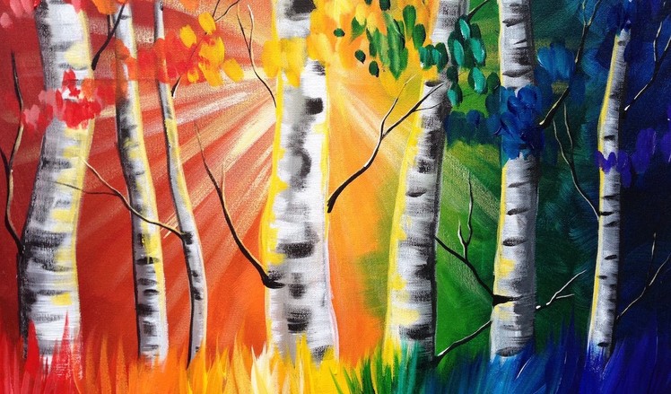 Painting for Beginners | Rainbow Tree's | ASL  Art sherpa