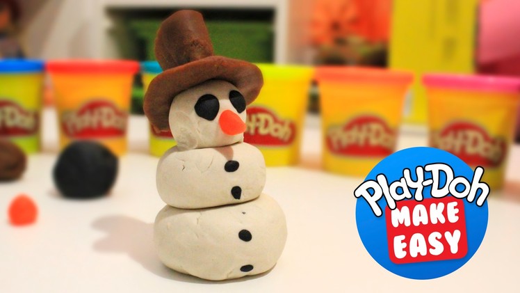 Play Doh How to Make Easy Christmas snowman | Children's Toys