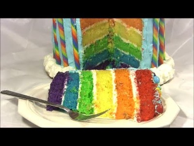 Rainbow  and Clouds Kool  Aid  Cake Tutorial
