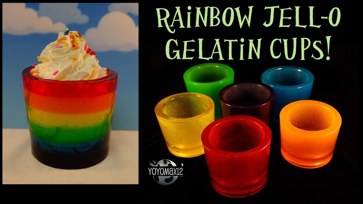 Rainbow Gummy "Jell-O" Gelatine Cups -with yoyomax12