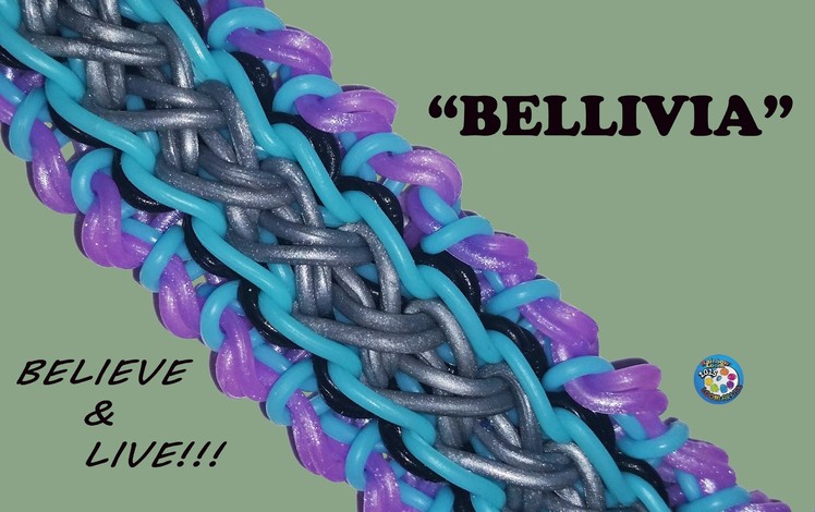 Rainbow Loom Bracelet "BELLIVIA" (Original Design) (ref #4bbb)