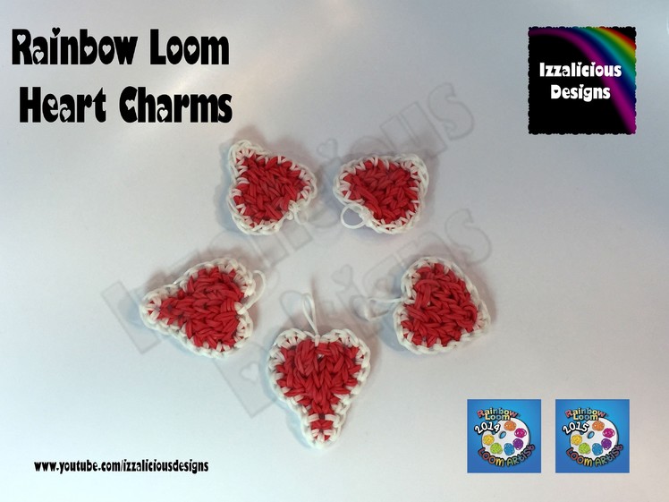 Rainbow Loom Heart | Hart Charm for Valentine's Day