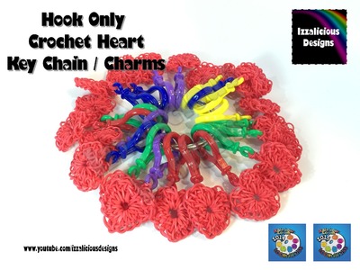 Rainbow Loom Heart | Hart | Valentine Key Chain Charm