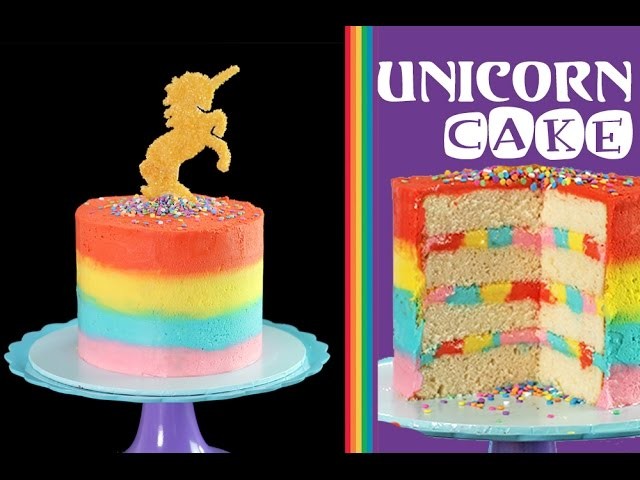 Rainbow UNICORN Cake | How to Make a Unicorn Cake with My Cupcake Addiction