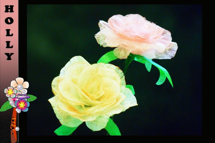 Tissue Paper Flowers Tutorial : Tissue paper roses