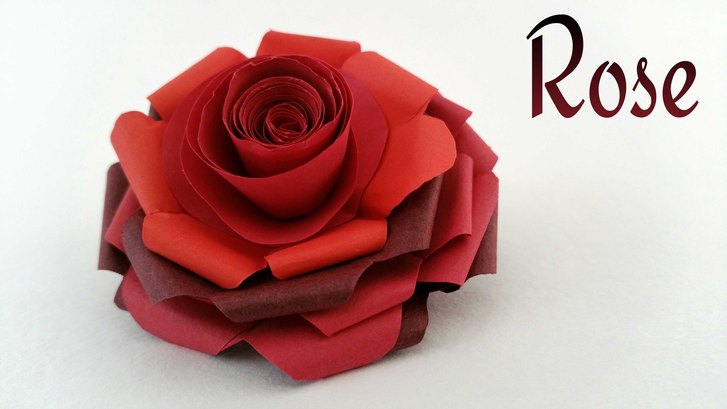 Tutorial on how to make a beautiful paper "Rose 