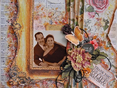 You & Me- How to make a Mixed Media Scrapbooking layout