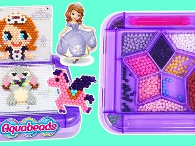 AquaBeads Sofia the First Playset DIY Magical Beads in Disney Jr Princess Sofia & Friends Shape!