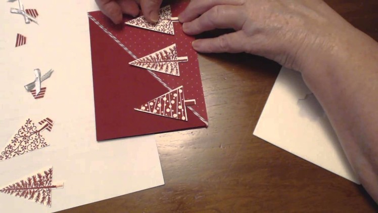 Christmas Card using Festival of Trees from Stampin' Up!