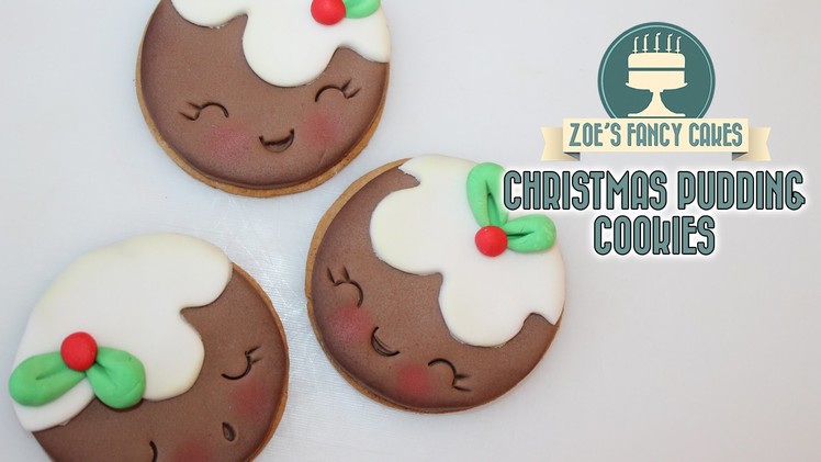 Christmas pudding cookies shopkins inspired