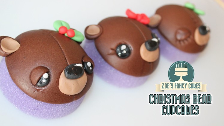 Christmas teddy bear cupcakes