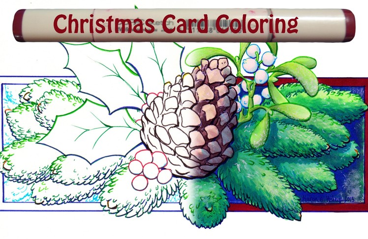 Deck the Halls Christmas Card COPIC Speedpaint