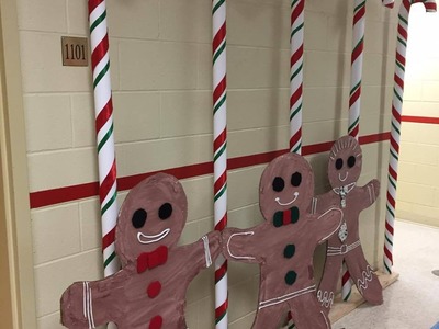 DYI HUGE CANDY CANES DECORATIONS PVC TUBES; Christmas fun