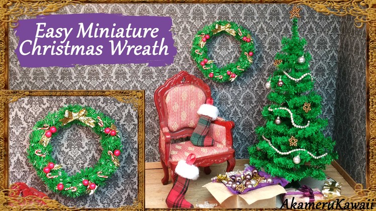 Easy Miniature Christmas Wreath Tutorial