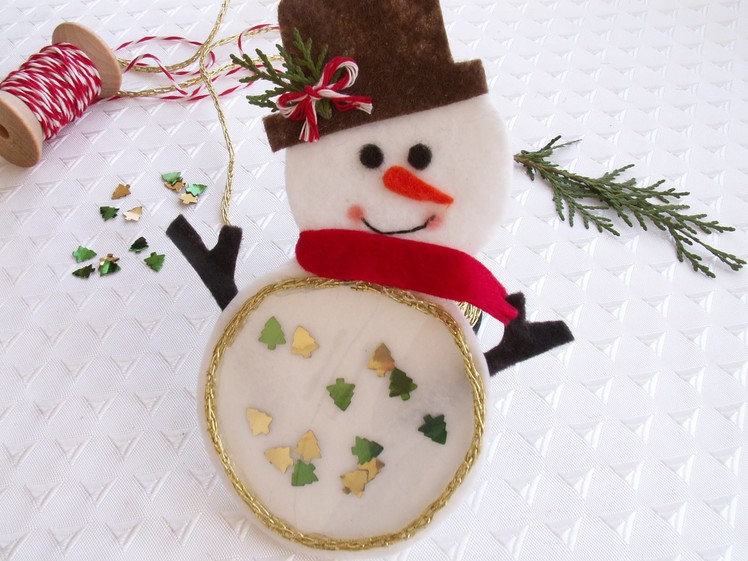 Felt Christmas Gift - Snowman Coaster Tutorial. Keçe Kardan Adam Bardak Altlığı Yapılışı