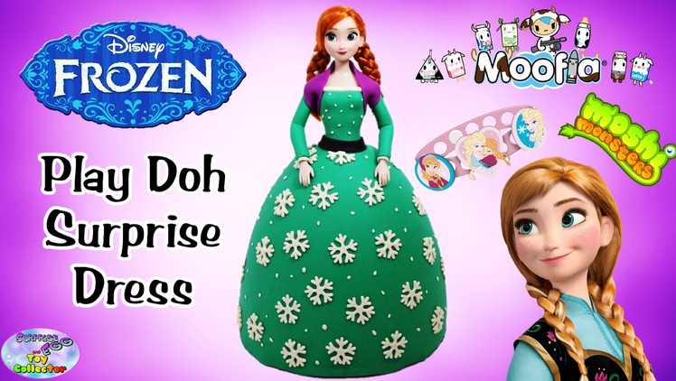 Giant Play Doh Surprise Dress Christmas Disney Frozen Anna Surprise Egg and Toy Collector SETC