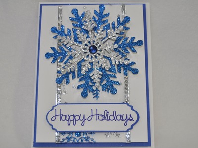 Glittery Snowflake Christmas Card - Cricut Explore