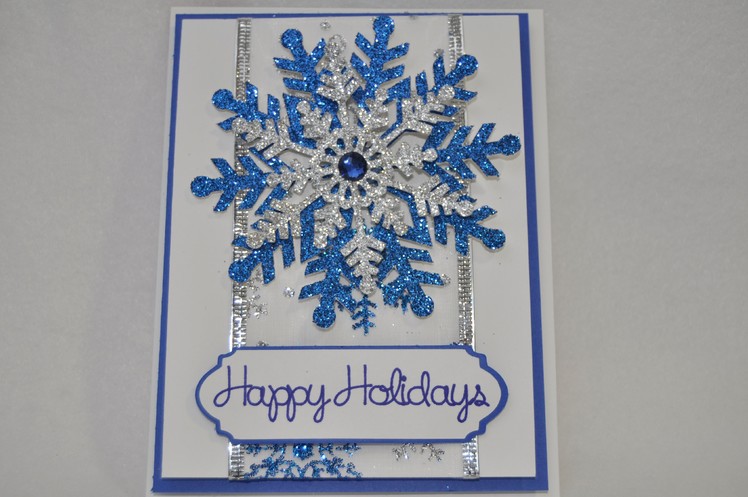 Glittery Snowflake Christmas Card - Cricut Explore