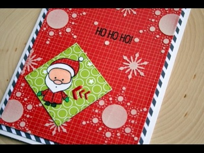 Holiday Card Series 2015 Santa Christmas Card with Create a Smile Snowdance Kit