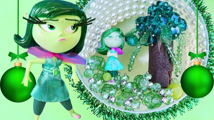 INSIDE OUT DISGUST CHRISTMAS Broccoli Tree Bauble Ornament Make Your Own Decorations Beads Gems