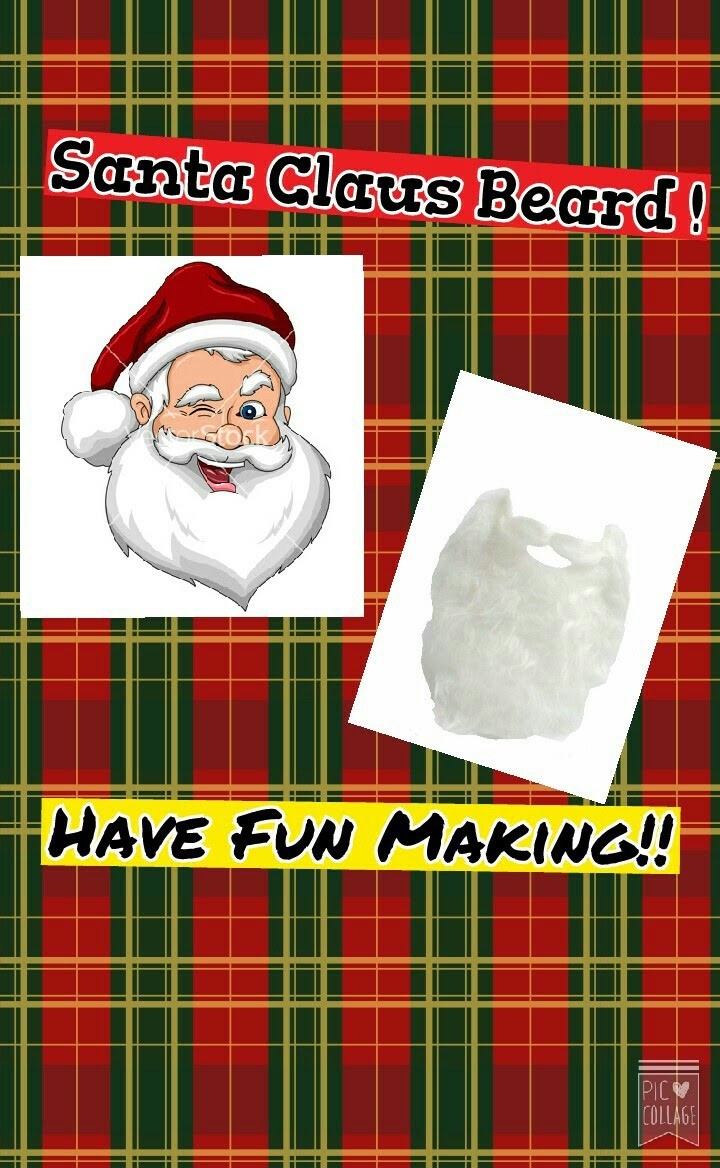 Make santa claus beard merry christmas!