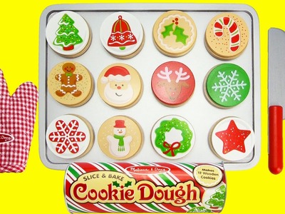 Melissa and Doug Wooden Christmas Cookie Baking Playset Velcro Toys