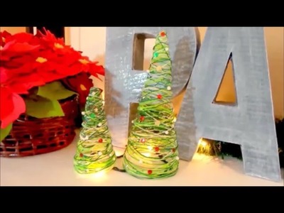 Mini Christmas tree of wire, inexpensive ideas for decorating easy Christmas crafts - Isa ❤️