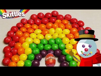 New Learn Colours with Surprise Eggs and a Skittles Rainbow! Christmas Edition!