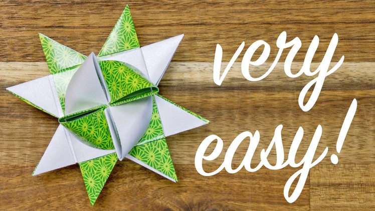 Origami Froebel Star making, easy Christmas Star tutorial