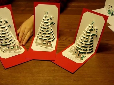 Origamic Architecture " Christmas Card 2015 ( 90 deg. open type ) " & Rosa's Cristmas Card.