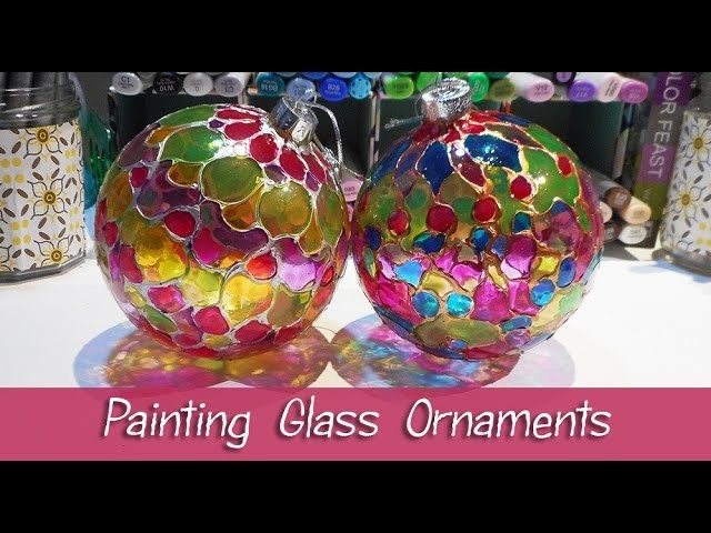 Painting Glass Ornaments - Tips on using Glass Paints - Christmas Tree Decorations - Ma'at Silk