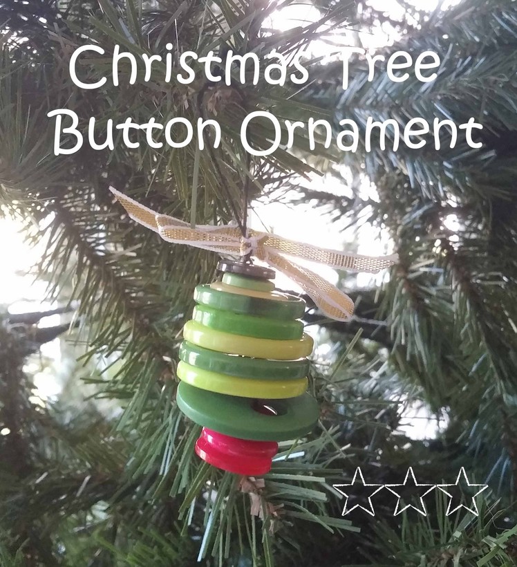 Pinterst Inspired Button Christmas Tree Ornament