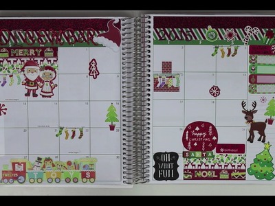 Plan With Me! *December Monthly Spread* ~Christmas Themed~ (My First Monthly PWM)
