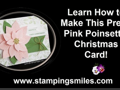 Pretty Pink Poinsettia Christmas Card