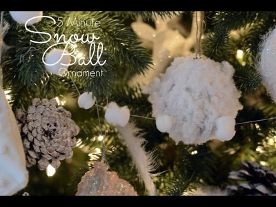 Snow Ball Christmas Ornaments-5 Minute Ornament!