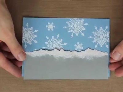 Studio SN: Christmas Embossing Snow Scene Card