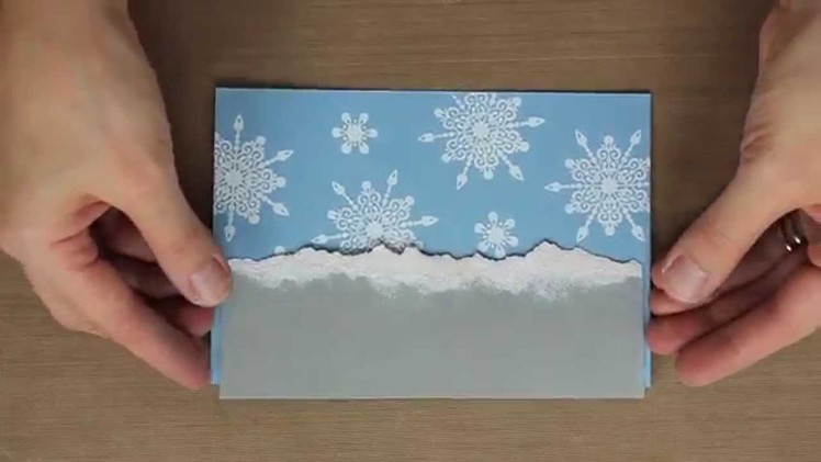 Studio SN: Christmas Embossing Snow Scene Card