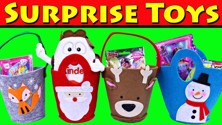 Surprise Toys Christmas Baskets Kinder Surprise Eggs, Blind Bags, Barbie Chelsea Dolls DisneyCarToys
