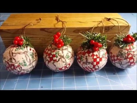 Tricia's Creations: Fabric Mosaic Christmas Ornaments