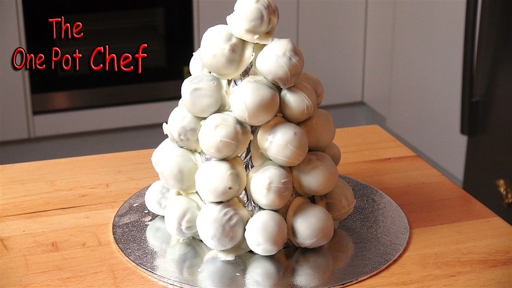 White Chocolate Christmas Truffle Tower | One Pot Chef