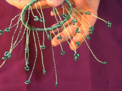 Blue and Green Wire Fairy Crown Tutorial