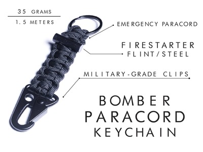 Bomber Paracord Survival Keychain with Firestarter - Tutorial