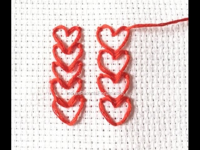 DIY Embroidery Project Chain of Heart Napkins + Tutorial .