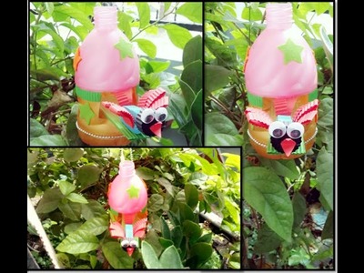 DIY simple bird home from plastic bottle