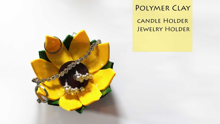 Polymer Clay tutorial Jewelry holder. candle holder