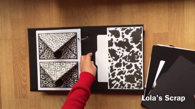 Álbum Black & White Animal Print. DIY Scrapbook