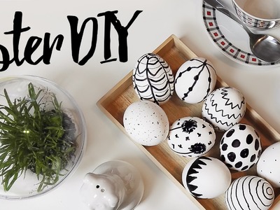 Black, White and Pastel Easter. Ich decke unseren Ostertisch - mit süßen DIY Ideen