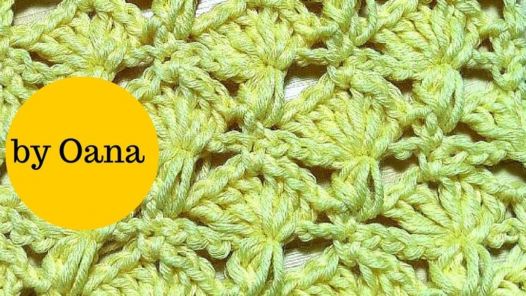 Crochet shell & puff stitche pattern